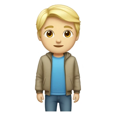 full body boy blue eyes blonde hair  sticker