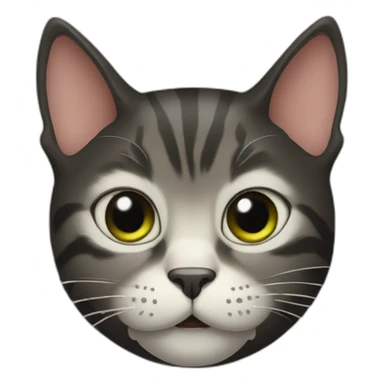 cat like a frankenstein head sticker