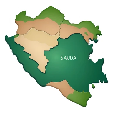 Saudi Arabia Map only sticker