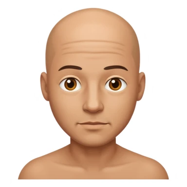 a portrait of bald man  sticker