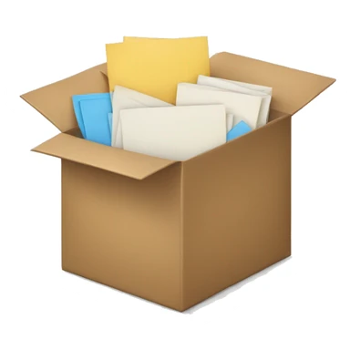 box of envelopes sticker