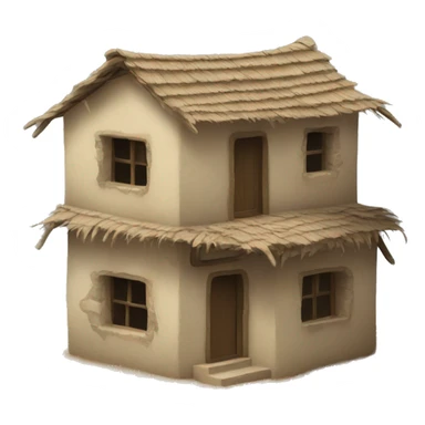 photorealistic poor Arabian house sticker