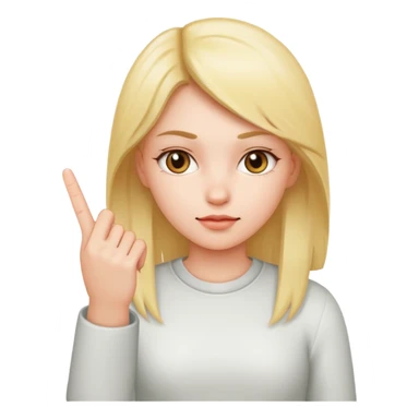 girl doing middle finger sticker