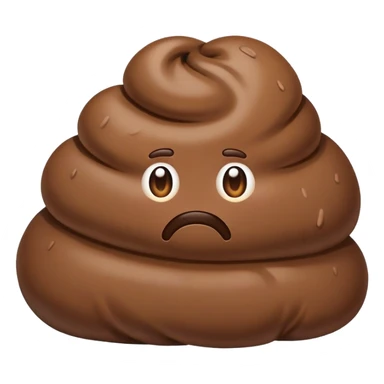 sad poop sticker