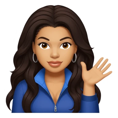 Jordin Sparks with long dark brown hair sticker