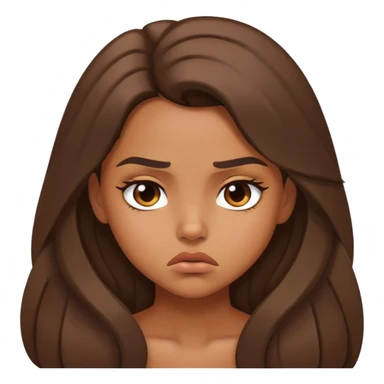 tanned girl pouting sticker