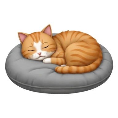 The cat sleeps on the pillow sticker