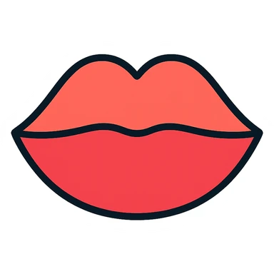 detailed illustration of lips sticker