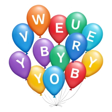 Ballooons that spell out “where you be “ sticker