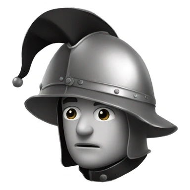 Sitting Guy wearing a morion kettle helmet crestfallen sticker