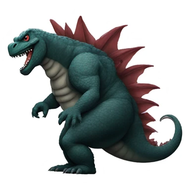 Godzilla with tattoos sticker