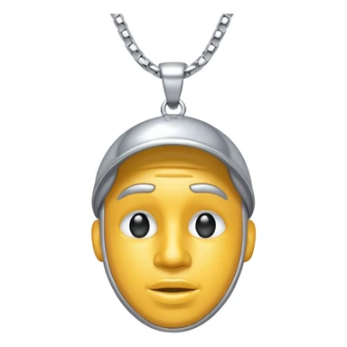 silver rapper necklace sticker