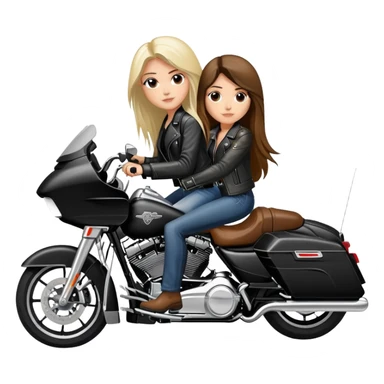 Harley Davidson road glide with girl  pillion sticker
