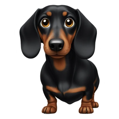 black dachshund sticker