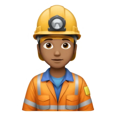 Engineering Oil plant worker in spilled clothes, funny sticker