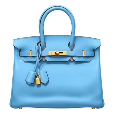 hermes birkin sky blue color bag  sticker