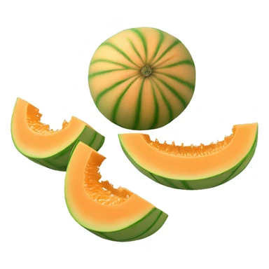 3D muskmelon  sticker