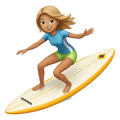 Girl riding a bike on a surfboard  sticker