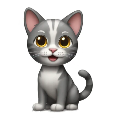 Standing cat sticker