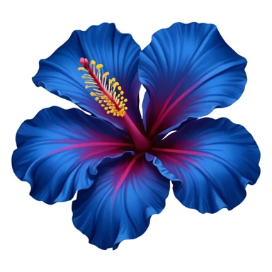 very Dark blue flower hibiscus only colour blue no pink or yellow  sticker