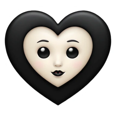 goth themed heart with a dark velvet bowtie sticker