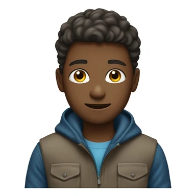 blue-eyed boy in jacket sticker