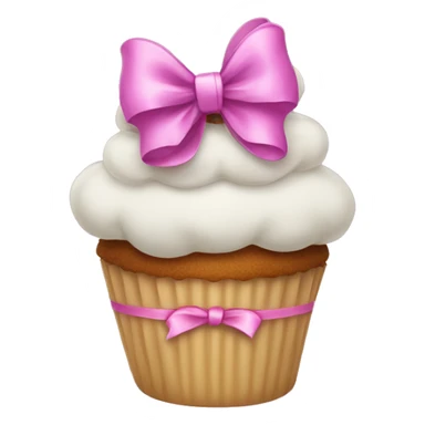 Cupcake with bow sticker