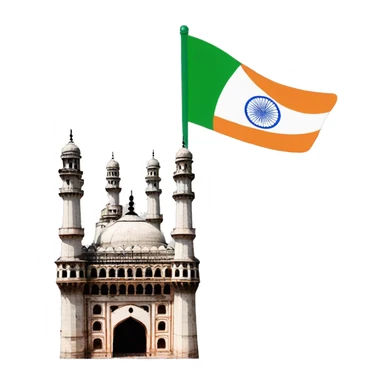 Charminar and indian flag sticker