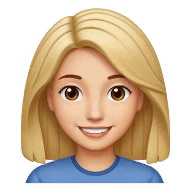 can you draw an emoji of a woman with hair parted down the middle sticker