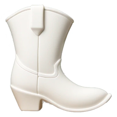 White cowgirl boot vase with palm tree  sticker