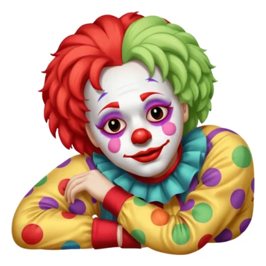 clown sleeping sticker