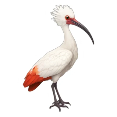 crested ibis sticker