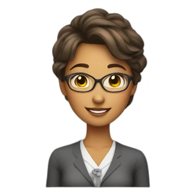 girl teacher winks sticker