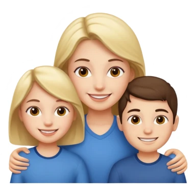 One girl with two boys sticker