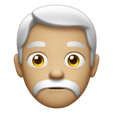 grunting emoji face with white  sticker