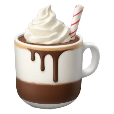 Hot chocolate with cream on top  sticker