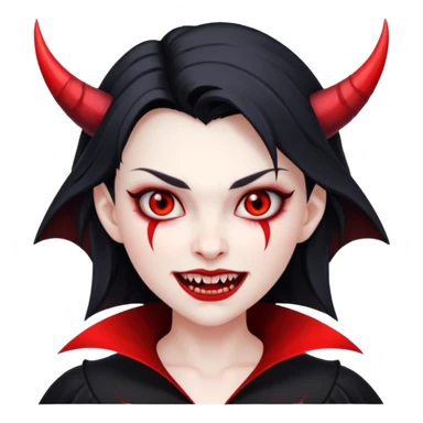 Vampire devil girl sticker
