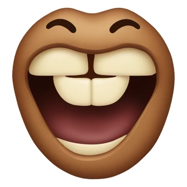 A mouth stuffed with chocolate sticker