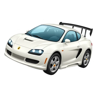 Auto blanco andando en carretera sticker