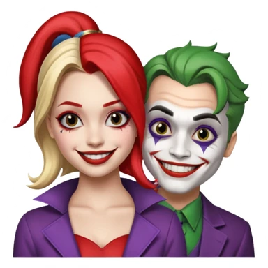 harley quinn and joker sticker