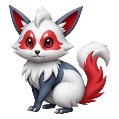 Absol-Zorua-Furret-Zangoose-Chinchilla-fusion-animal-Fakémon-hybrid-creature  sticker