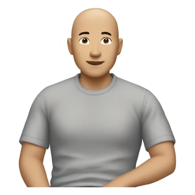 Weird Asian bald guy chilling at capital one cafe sticker