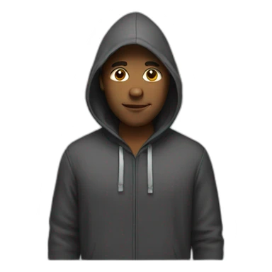 man with a hood sticker