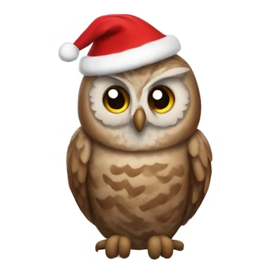 owl wearing christmas sweater  sticker