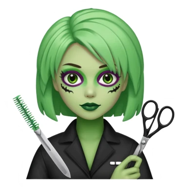 hairdresser nightmare halloween sticker
