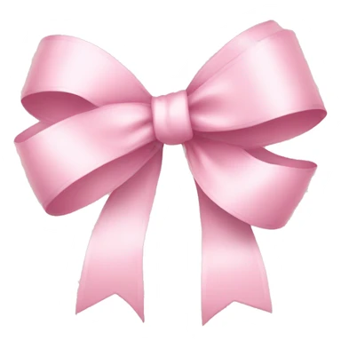 light pink bow with thin ribbon sticker