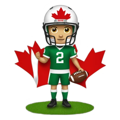 Oie canadienne en tenue de football vert sticker