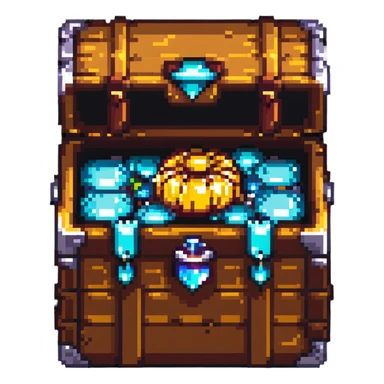 glowing treasure chest sticker