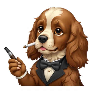 Cocker smoking sticker