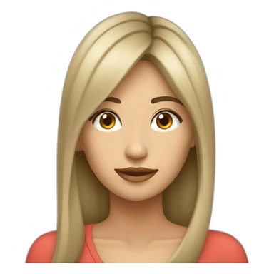 Una morena cabello lacio largo con casco de arquitecta sticker